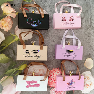 Nude Lashbox OEM Lashpackaging Gift Box With <strong>3D</strong> Faux <strong>Mink</strong> Lashes Rectangle <strong>Eyelash</strong> Packaging Box <strong>case</strong> With Silk Ribbon - Product Image 6