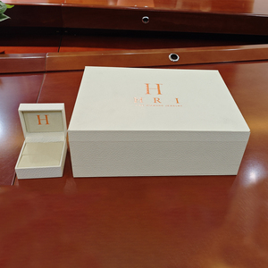 Đồ trang sức bao bì tùy chỉnh trắng kết cấu giấy Hộp quà tặng sản xuất trượt vòng hộp nhỏ từ cứng nhắc hộp với ngăn kéo - Product Image 3