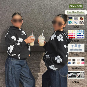 Felpa Oversize Personalizzata per Bambine con Stampa Integrale, Spalle Scese, Foderata in <span class=keywords><strong>Pile</strong></span>, Pullover Autunno Inverno - Product Image 1