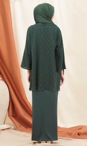 SIPO-Conjunto de ropa islámica para mujer, conjunto de algodón con bordado, 2 uds., en Malasia - Product Image 3