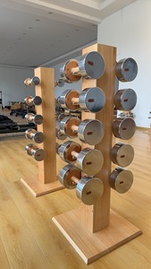 Support de Rangement pour Haltères en Bois Massif Feelgala, Durable et Non Pliable, pour 6 Paires, Équipement de Musculation et de Fitness à Domicile - Product Image 6
