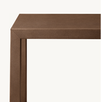 Sassanid OEM Francia Siglo 19 París Sala de estar de lujo Graydon Caramel Shagreen Sofá Consola trasera Mesa 96"