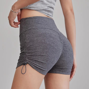 Pantaloncini da Yoga alla Moda, Leggeri e ad Asciugatura Rapida, a Vita Alta con Laccetti Laterali, Shorts da Palestra e Ciclismo - Product Image 1