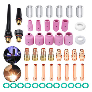 Antorcha de soldadura TIG WP17 18 26 Serie, kit de 49 piezas, chapado en cobre, con boquilla de gas y copa de vidrio para pistola de soldar - Product Image 5