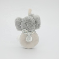 Peluche animale Cheap Lovely Elephant Stuffed lion Baby bunny Plush Toy Rabbit Squeaker whistle Baby Rattle