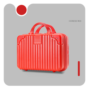 14 Portable Makeup Travel Case Hand Luggage, Pressure-proof Mini ABS Carrying Makeup Case <strong>Suitcase</strong> with Elastic <strong>Band</strong> Small Hard - Product Image 5