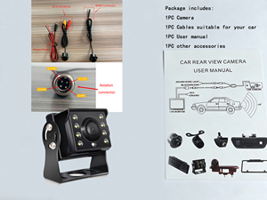 Caméra de recul/avant latérale pour bus/camion/chariot élévateur, 8 LED IR, vision nocturne, étanche, 720P - Product Image 6