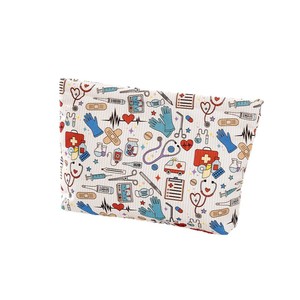 <b>Makeup</b> Bag Portable Cosmetic <b>Case</b> Travel Storage Ultralight With Bow Heart And Floral Prints For <b>Makeup</b> Lipstick Coins - Product Image 5