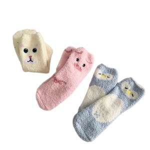 Cute Animal Coral Fleece <b>Socks</b> Thickening Sweat Absorbent Women Home Sleep Floor <b>Socks</b> - Product Image 4