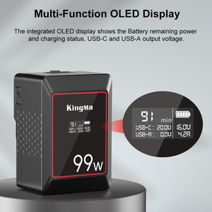 <span class=keywords><strong>Batterie</strong></span> V-Mount Mini KingMa 99Wh 6700mAh Li-ion V-Lock D-Tap USB pour Caméra Cinéma <span class=keywords><strong>BMPCC</strong></span> <span class=keywords><strong>4K</strong></span>/6K 14.8V Lithium en Stock - Product Image 3