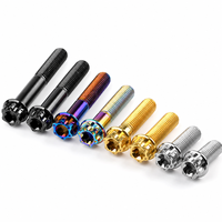 Boulons de modification de moto en titane, à douille Allen, en alliage de titane TC4, revêtement couleur arc-en-ciel, tailles M4 à M8 pour panneaux de carrosserie