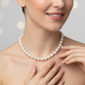 สร้อยคอมุกน้ำจืดเงินแท้ 925 คุณภาพสูง ขายดี ขนาด 6-8 มม. สีขาว สำหรับผู้หญิง ของขวัญงานแต่งงาน GRA - Product Image 2