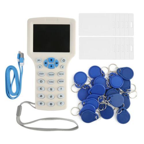 125Khz 08CD RFID Smart Card Reader & Writer ID Copier Machine with ABS Material Android 10 OS LED Display