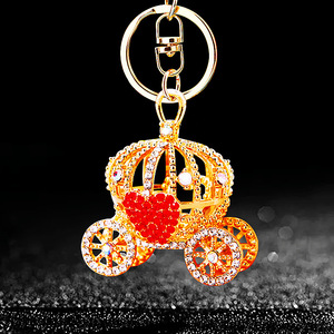 Llavero Personalizado de Metal con Diseño de Carruaje de <span class=keywords><strong>Cenicienta</strong></span> y Pedrería, Llaveros Promocionales con Forma de Tacones Altos, Accesorios con Mosquetón - Product Image 5