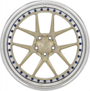 Jantes forgées sur mesure 2 pièces, <span class=keywords><strong>5</strong></span> branches, 18-20 pouces, finition bleu bonbon brossé, 5x120.65 pour voitures de course - Product Image 3