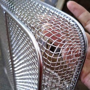 Paniers de rangement industriels modernes en acier inoxydable avec poignées – Paniers en treillis métallique de diverses formes, durables, écologiques et personnalisables - Product Image 2