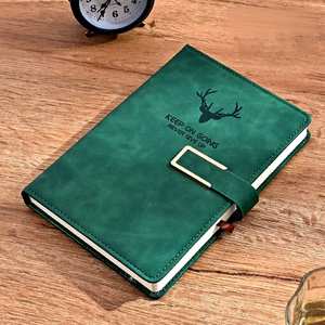 Carnet A5 épaissi à motif Tête de Cerf, design 'Keep Going Never Give', bloc-notes promotionnel non relié, pour procès-verbaux de réunions de bureau et journal étudiant - Product Image 1