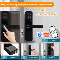 AIEN Serrure de porte numérique intelligente prix d'usine accès sans clé par empreinte digitale WiFi connecté pour la maison appartement chambre installation en bois