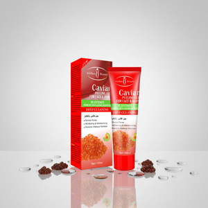 Gel exfoliant réparateur au <span class=keywords><strong>caviar</strong></span> OEM, nettoyant exfoliant nourrissant pour le visage, gommage pour le visage, gel exfoliant apaisant pour le visage - Product Image 6