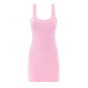 Vestido de Punto Transpirable hasta la Rodilla, Estilo Casual de Verano para Mujer, con Cierre Trasero, 2 Colores, Color Sólido - Product Image 3