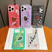 GOINGOO Coque de téléphone portable antichoc en TPU personnalisée, motif dessin animé, paillettes, miroir, perles, style streetwear