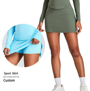 NCLAGEN女式a线瑜伽裙透气迷你长裤裙跑步运动网球高尔夫内安全短裤 - Product Image 1