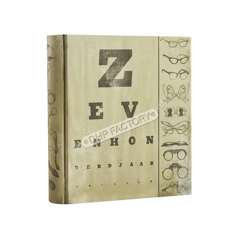High Quality Luxury Vintage Cardboard Packaging Personalized Hollow Book Shaped Gift Box
