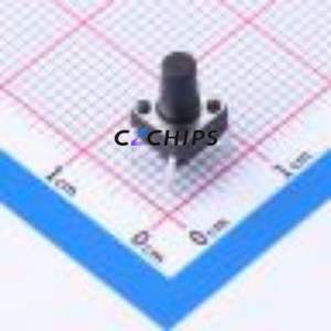 HX TS669CJ 250gf 009 Tactile Switch Through hole,6x6mm Switch Single Pole Single Throw Round Button 2.5N Through Hole - Product Image 1