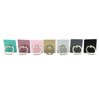Anneau de doigt de support de téléphone, anneau de doigt de téléphone portable, paillettes en forme d'amour, support de bague de téléphone personnalisable avec cabochon