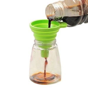 Entonnoirs portables en silicone pliables de qualité alimentaire pour la distribution de liquides domestiques en gros, mini-entonnoirs pliables, gadgets de cuisine - Product Image 4