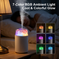 Nouveau mini humidificateur d'air portable de 230 ml, diffuseur d'huiles essentielles aromatiques, batterie 1200 mAh, rechargeable par USB, humidificateur de brume pour voiture et maison