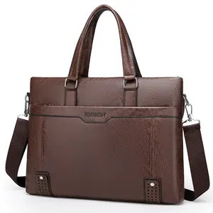 Мужская сумка для ноутбука 2023, сумка через плечо из искусственной кожи для компьютера и офиса, мужская сумка, кожаный портфель для ноутбука, деловой портфель для мужчин