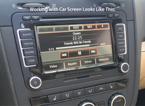 อินเทอร์เฟซมัลติมีเดียไร้สายสำหรับรถยนต์ รองรับ CarPlay และ Android Auto สำหรับชุดหัวหน้าจอ RNS RCD510 ระบบอินโฟเทนเมนท์จากโรงงานเดิม - Product Image 5