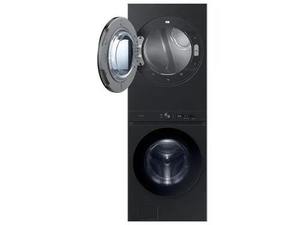 Samsungs 27" <span class=keywords><strong>Bespoke</strong></span> 4,6 pi³ ft. Lave-linge intelligent AI monobloc avec hub de lavage et capacité de 7,6 pi³ Sèche-linge à gaz - Product Image 4