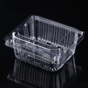 Bán buôn Pet nhựa trái cây lưu trữ hộp vuông vỏ sò container cho Takeaway dâu tây Cherry hàng tạp hóa bao bì thực phẩm - Product Image 4