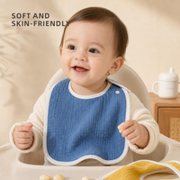 Ensemble de bavoirs pour bébé en gaze 6 couches 100 % coton avec logo personnalisé, certifié OEKO-TEX CPC REACH, absorbant, idéal pour nouveau-né, cadeau de naissance, vente en gros