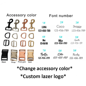 Venta al por mayor de collares de perro personalizados <span class=keywords><strong>collar</strong></span> de cachorro nombre personalizado logotipo duradero ajustable impresión gato mascota <span class=keywords><strong>Collar</strong></span> colección - Product Image 4