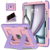 Étui robuste en silicone pour iPad Air 13 M2 M3 2024 2025 avec support pliable, porte-stylo magnétique, bandoulière OEM ODM