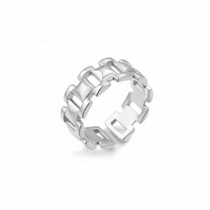 Amy Amy Fashion <b>Ring</b> A3441 Stainless Steel Geometric Modern Design Women's Jewelry Gift Daily Wear - Product Image 3