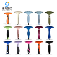 Peigne démêlant doux OEM/ODM d'usine, râteau à sous-panneaux à picots en acier inoxydable, brosse de toilettage pour chiens et chats