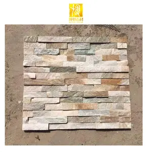 BOTON-Piedra Natural Beige, precio barato, pizarra, revestimiento, Panel de piedra, decoración de pared, piedra