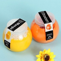 MOQ 50 sets – Pots à yaourt, pots à mousse de bran cuit au four, pots à pudding 160 ml, coupelles en plastique pour gelée, coupelles en forme de planète, coupelles en forme de fruit et de boule avec autocollants