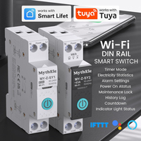 Module d'interrupteur intelligent WiFi Tuya 16A avec minuterie réglable et réglage de puissance, mini-relais dissimulé pour l'automatisation des appareils électroménagers