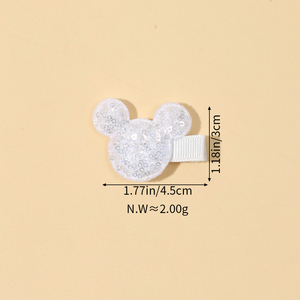 Accessoires de cheveux en Polyester doux pour enfants nouveau bébé pince à cheveux à paillettes chapeaux dessin animé inspiré postiches - Product Image 5