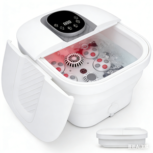 접이식 전기 족욕기, 일정 온도 자동 가열, 무선 리모컨, 마사지 기능 포함, 가정용 - Product Image 1