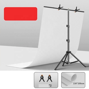 150x200cm 2 1 taşınabilir su geçirmez PVC arka plan plakası stüdyo fotoğrafçılığı zemin arka plan bez Tripod standı Set - Product Image 6