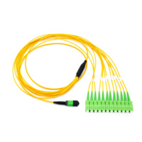 MPO femelle vers SC UPC Duplex 12 fibres LSZH SM Os2 câble de coffre monomode Type B MPO/MTP sortie 3.0mm cordon de raccordement