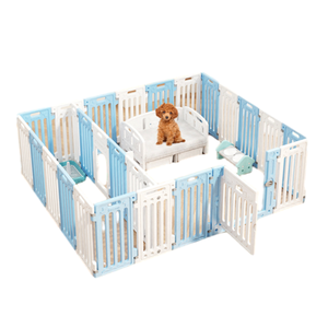 Multiformato personalizzabile per animali domestici recinzione per interni animali da cortile gioco Pet Pet box in plastica con cancello - Product Image 1