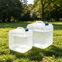 Sac de stockage d'eau pliable portable, sac d'eau en plastique pliable avec poignée, conteneur d'eau pour le camping en plein air