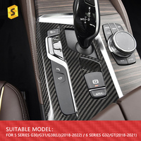 Kits d'intérieur de voiture en fibre de carbone sèche Shasha pour BMW Série 5 G30 G31 G32 G38 Accessoires